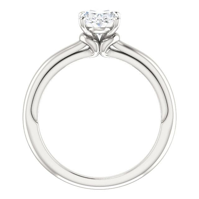 Diamond Solitaire Ring 5 Carats Cathedral Setting White Gold 14K
