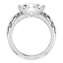 2Natural Diamond Solitaire Ring Antique Style 2.50 Carats Filigree White Gold