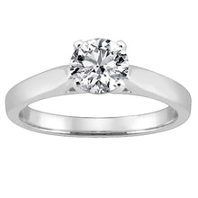 Natural Diamond Solitaire Ring Cathedral Setting 1.51 Carats White Gold 14K