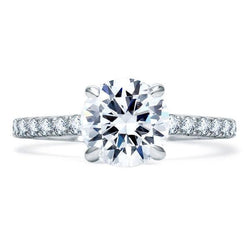 Natural Diamond Solitaire Ring With Accents White Gold Jewelry 1.95 Carats