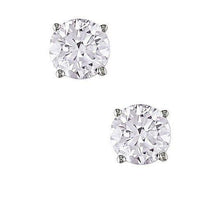 Natural Diamond Stud Earring Solid White Gold Women Jewelry 2 Carats