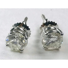 Natural Diamond Stud Earrings 1.80 Carats White Gold 14K
