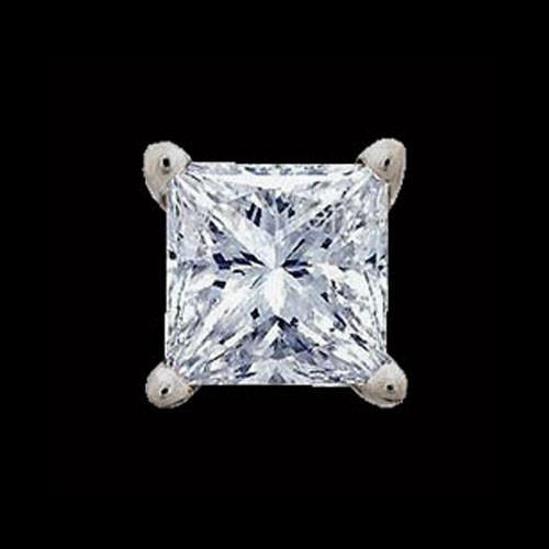 Natural Diamond Stud Men's Earring Single 2.50 Carats White Gold 14K
