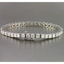Natural Diamond Tennis Bracelet 10 Carats White Gold New