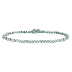 Natural Diamond Tennis Bracelet 3 Carats 14K White Gold