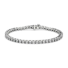 Natural Diamond Tennis Bracelet Round White Gold 14K 7.20 Carats