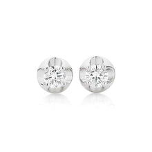 Natural Diamonds Women Studs Earrings 1 Carat New 14K White Gold