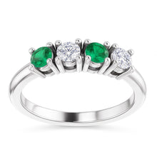 Natural Earth Mined DIAMOND ( NOT LAB GROWN ) Band 0.80 Carats Green Emerald Ladies Jewellery New