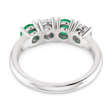 Natural Earth Mined DIAMOND ( NOT LAB GROWN ) Band 0.80 Carats Green Emerald Ladies Jewellery New
