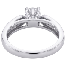 Natural Earth Mined DIAMOND ( NOT LAB GROWN ) Cathedral Setting Engagement Ring Brilliant Cut WG 14K