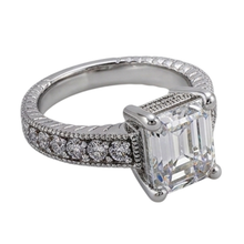 Natural Earth Mined DIAMOND ( NOT LAB GROWN ) Engagement Ring 1.50 Ct. Vintage Style White Gold 14K