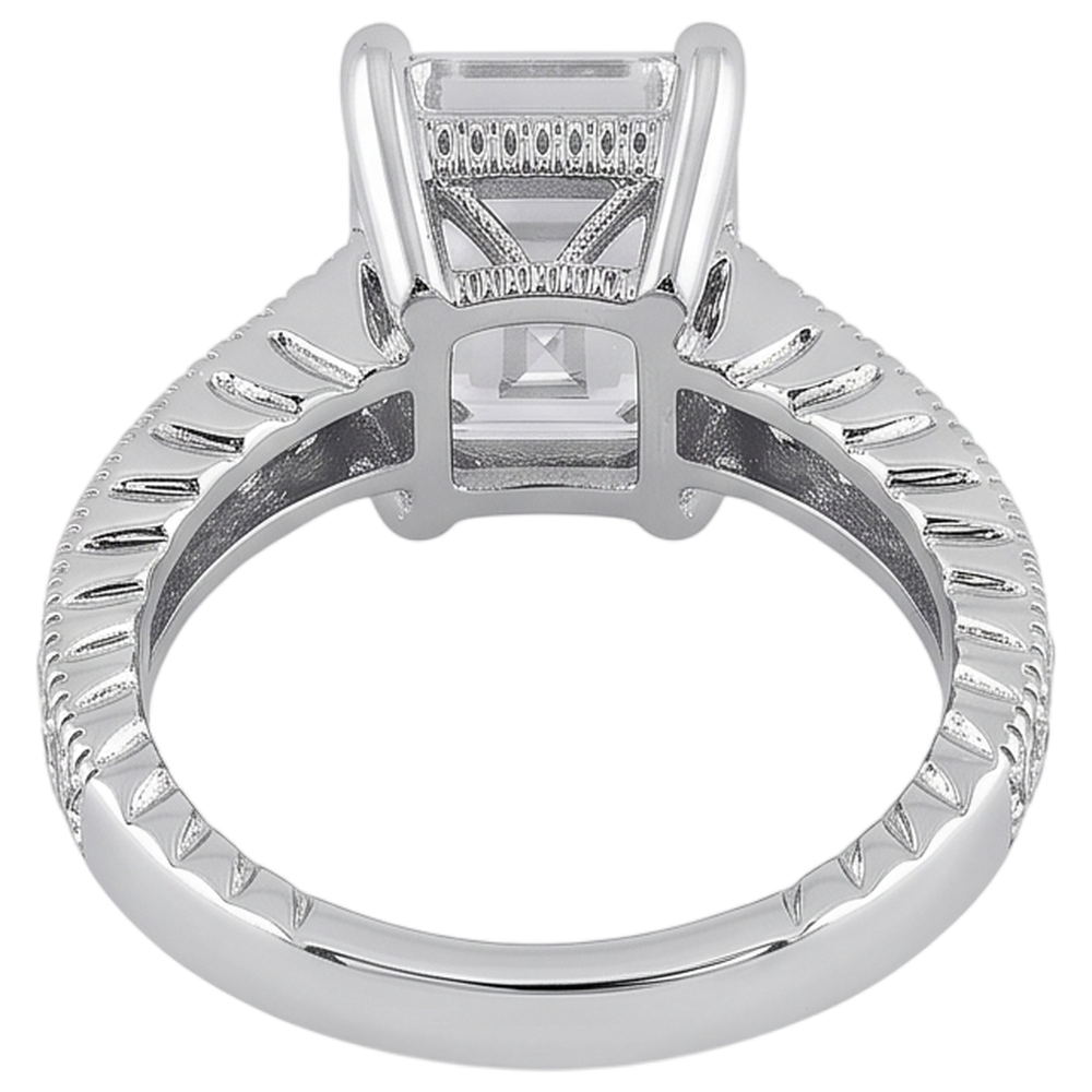 Natural Earth Mined DIAMOND ( NOT LAB GROWN ) Engagement Ring 1.50 Ct. Vintage Style White Gold 14K