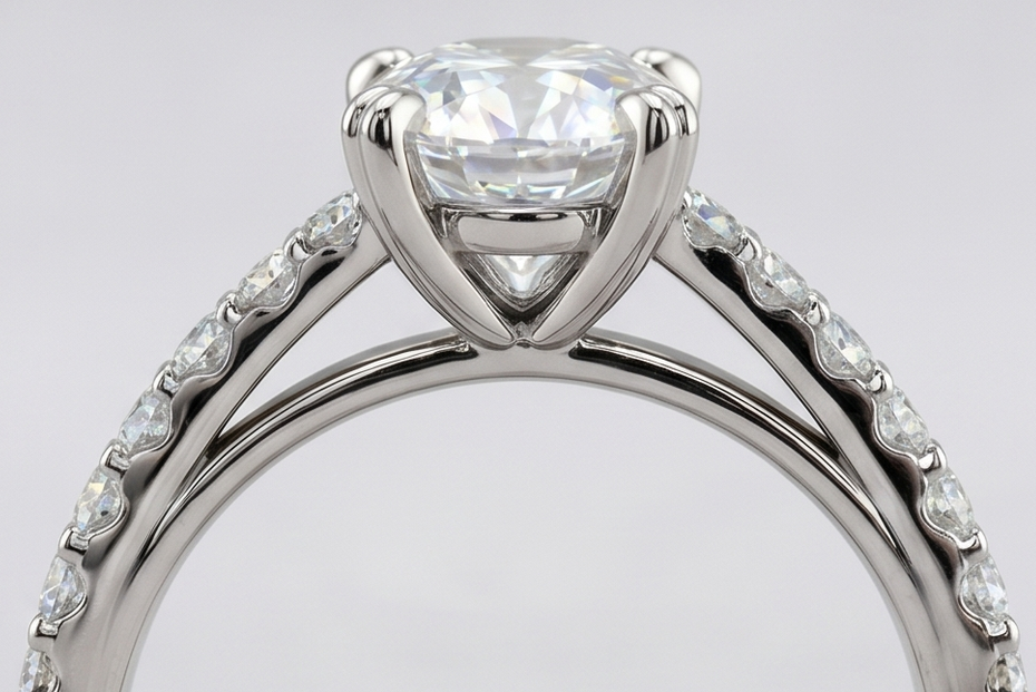Natural Earth Mined DIAMOND ( NOT LAB GROWN ) Engagement Ring 2.60 Carats Claw Prong Setting White Gold
