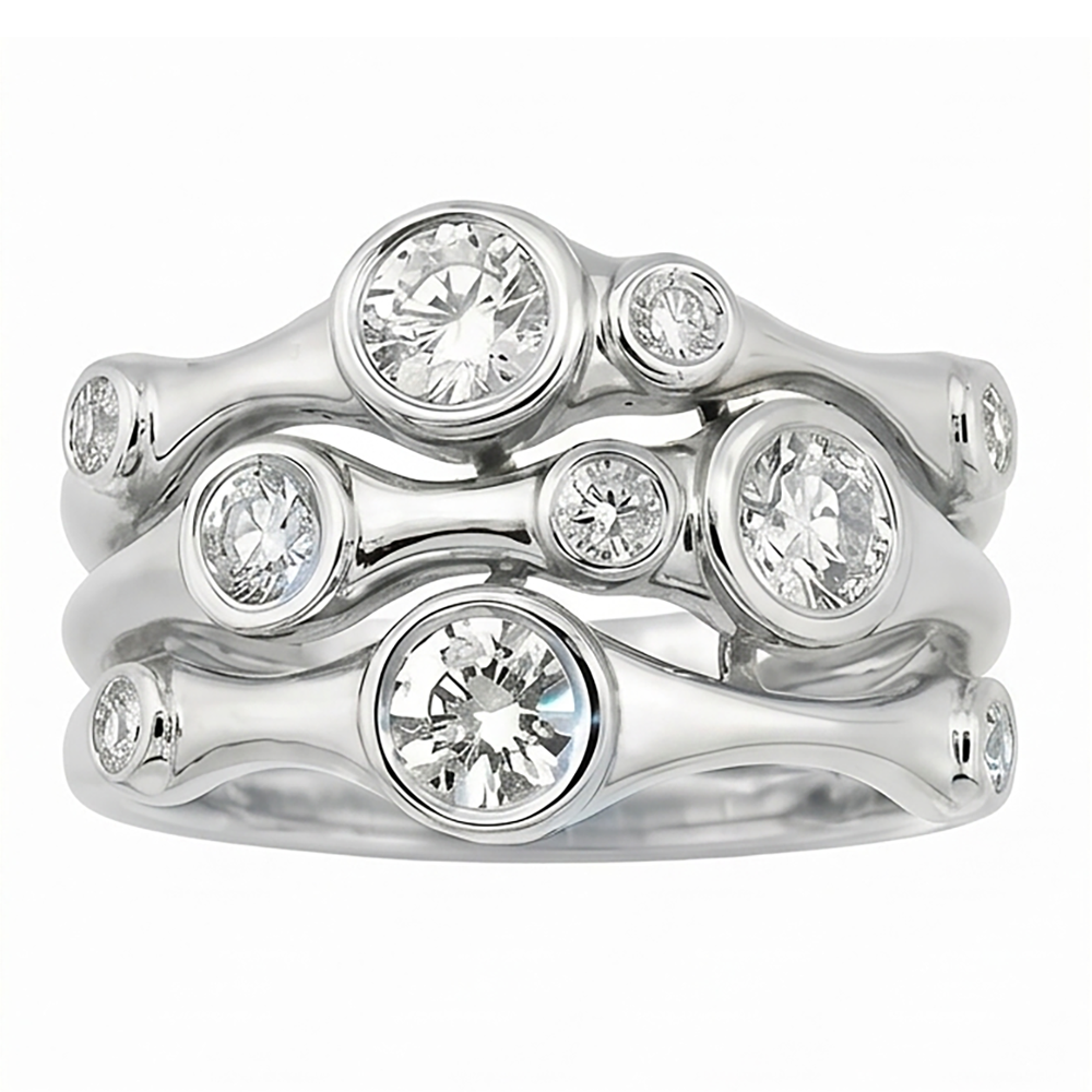Natural Earth Mined DIAMOND ( NOT LAB GROWN ) Fancy Ring 1.10 Carats 14K White Men's Jewellery New