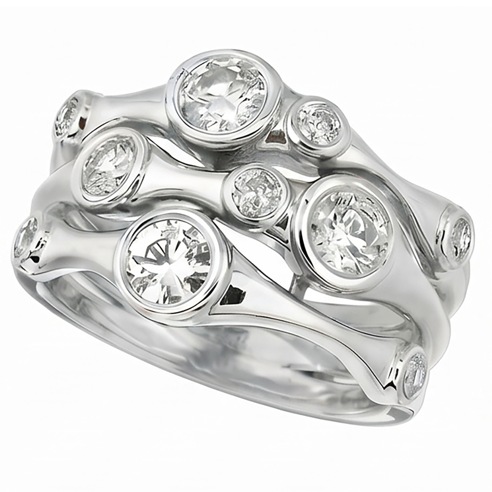 Natural Earth Mined DIAMOND ( NOT LAB GROWN ) Fancy Ring 1.10 Carats 14K White Men's Jewellery New