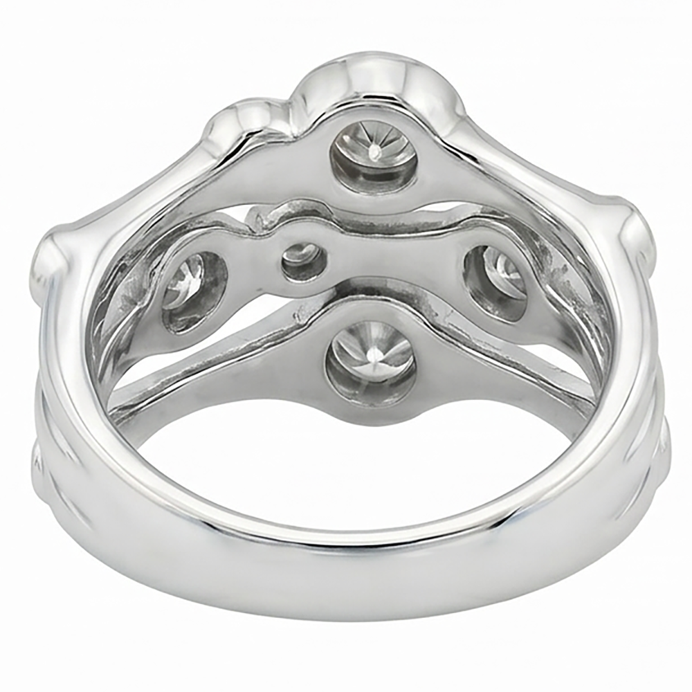 Natural Earth Mined DIAMOND ( NOT LAB GROWN ) Fancy Ring 1.10 Carats 14K White Men's Jewellery New