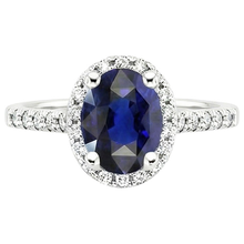 natural round sapphire 4ct ring profile view
