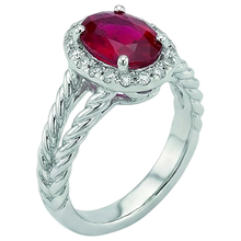 natural round ruby 1.16ct ring side angle