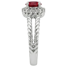 Natural Earth Mined DIAMOND ( NOT LAB GROWN ) Ring Ruby and DIAMOND ( NOT LAB GROWN )s 2 Carats White Gold 14K Jewellery