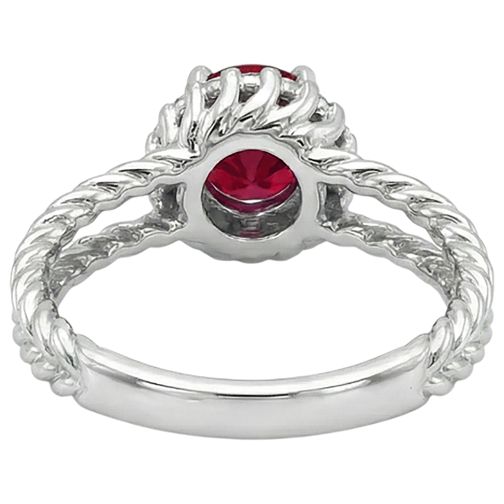 Natural Earth Mined DIAMOND ( NOT LAB GROWN ) Ring Ruby and DIAMOND ( NOT LAB GROWN )s 2 Carats White Gold 14K Jewellery
