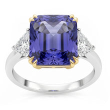 Natural Earth Mined DIAMOND ( NOT LAB GROWN ) Sapphire 7 Carat Engagement Ring