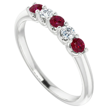 Natural Earth Mined DIAMOND ( NOT LAB GROWN ) Wedding Band 1 Carat U Prong Setting Ruby Women Jewellery