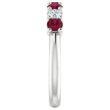 Natural Earth Mined DIAMOND ( NOT LAB GROWN ) Wedding Band 1 Carat U Prong Setting Ruby Women Jewellery