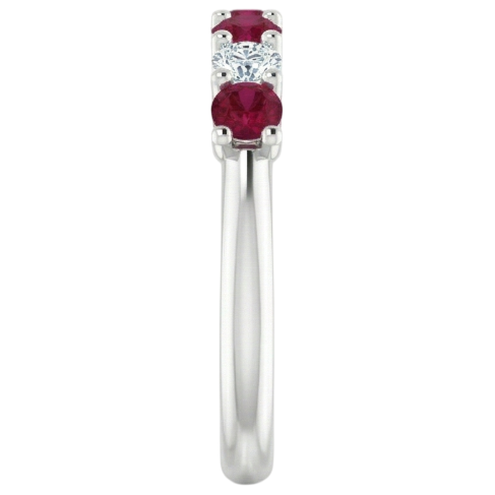 Natural Earth Mined DIAMOND ( NOT LAB GROWN ) Wedding Band 1 Carat U Prong Setting Ruby Women Jewellery