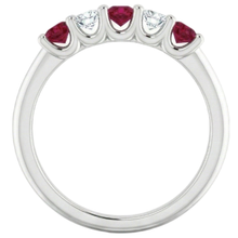 Natural Earth Mined DIAMOND ( NOT LAB GROWN ) Wedding Band 1 Carat U Prong Setting Ruby Women Jewellery