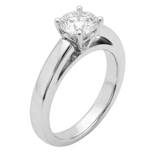 natural round diamond 1.01ct ring side angle