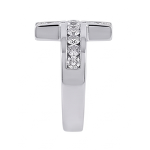Natural Earth Mined DIAMOND ( NOT LAB GROWN )s Cross Shape Engagement Fancy Ring 1.4 Ct. White Gold 14K