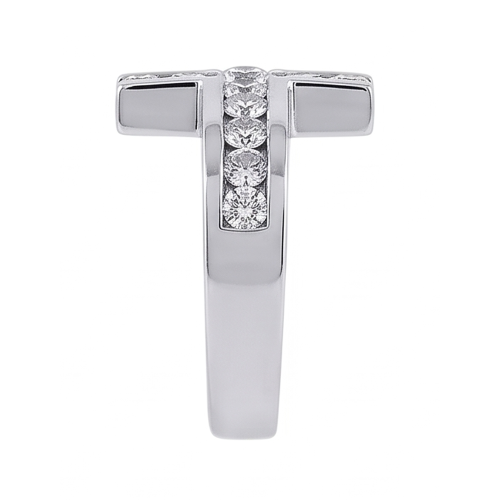 Natural Earth Mined DIAMOND ( NOT LAB GROWN )s Cross Shape Engagement Fancy Ring 1.4 Ct. White Gold 14K