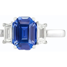 natural emerald sapphire 2ct ring side angle