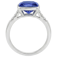 Natural Earth Mined Diamond And Blue Sapphire Vintage Style Ring 6 Carats Gemstone