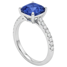 natural round sapphire 2.50ct ring side angle