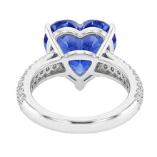 natural round sapphire 4.50ct ring top view