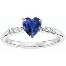 natural round sapphire 1.50ct ring top view