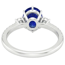 natural round sapphire 5.50ct ring side angle