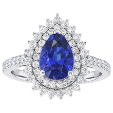 natural round sapphire 5.50ct ring top view