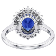 natural round sapphire 5.50ct ring profile view