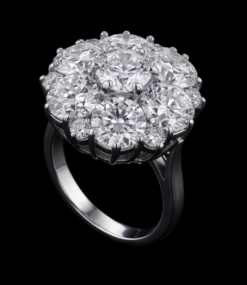 Natural Earth Mined Diamond Engagement Ring 3.80 Carats Antique Style Women Jewellery