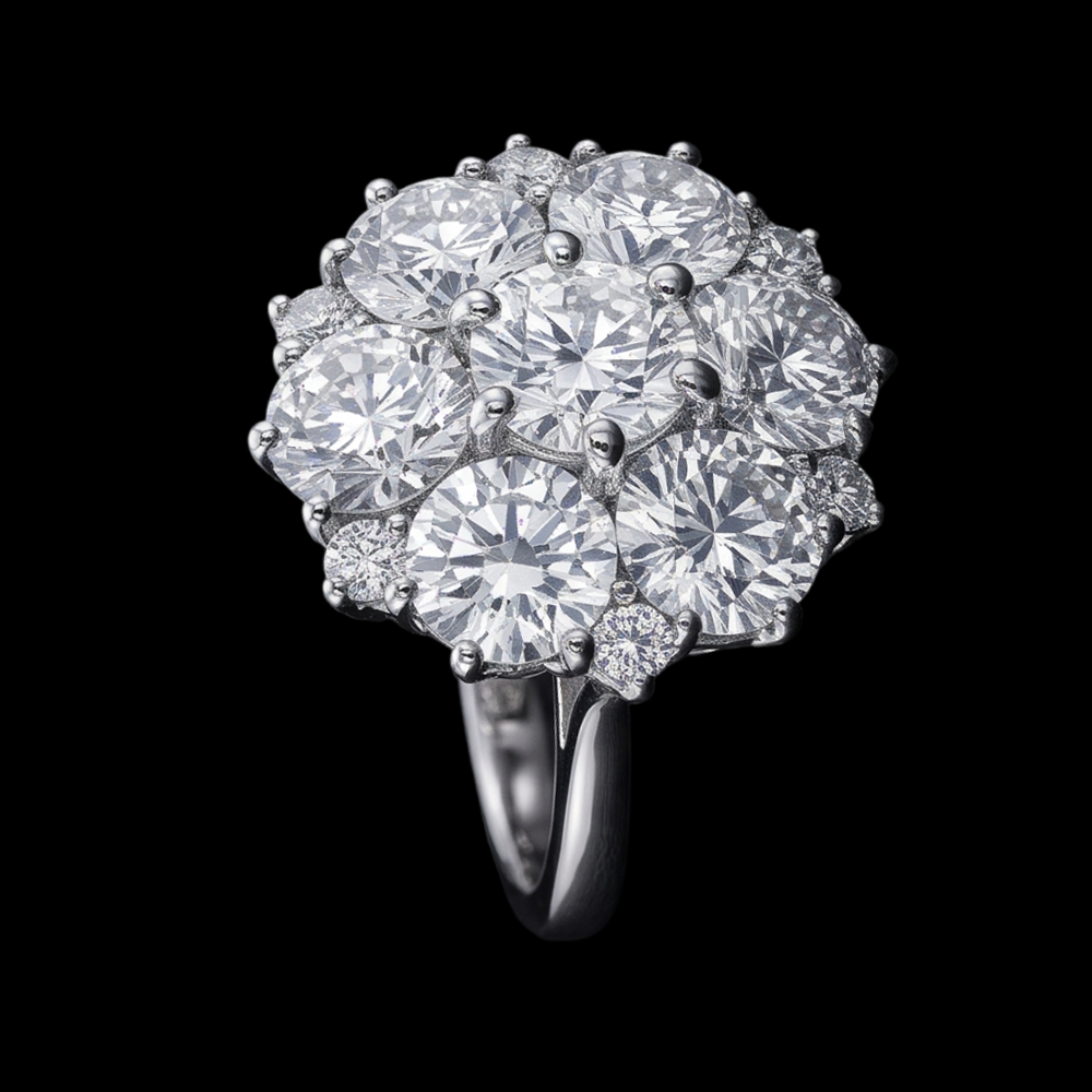 Natural Earth Mined Diamond Engagement Ring 3.80 Carats Antique Style Women Jewellery