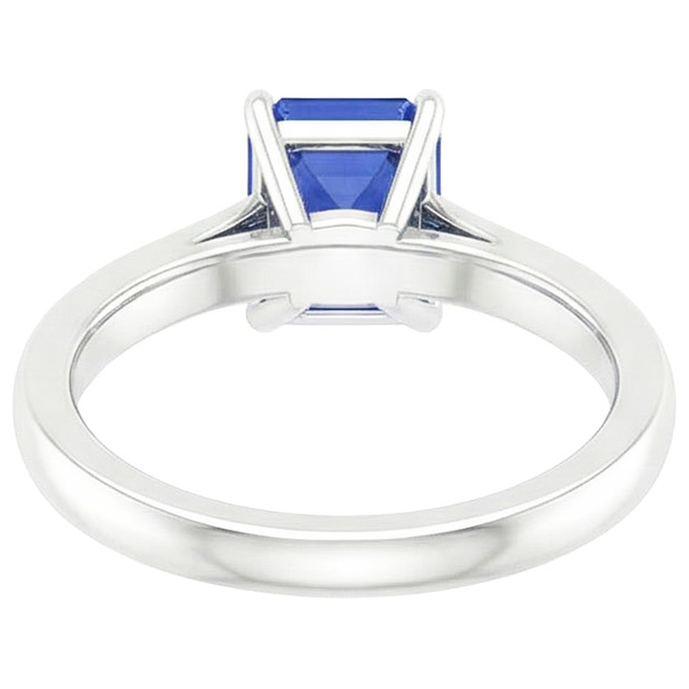 Natural Earth Mined Diamond Engagement Ring Blue Sapphire & Pave Set Diamonds 3.50 Carats
