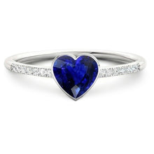 Natural Earth Mined Diamond Engagement Ring Ceylon Blue Sapphire Bezel Set 2.50 Carats