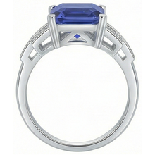 Natural Earth Mined Diamond Engagement Ring Emerald Sri Lankan Sapphire 4 Carats