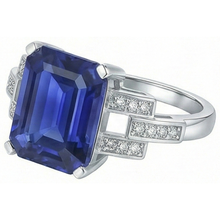 Natural Earth Mined Diamond Engagement Ring Emerald Sri Lankan Sapphire 4 Carats