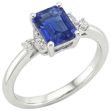 Natural Earth Mined Diamond Engagement Ring Emerald With Accents Blue Sapphire 4 Carats