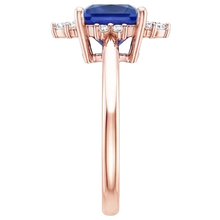 natural round sapphire 5.50ct ring top view
