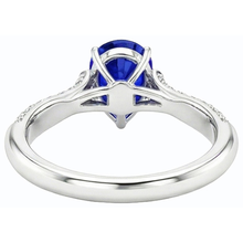 Natural Earth Mined Diamond Engagement Ring Pear Srilanka Sapphire 3 Carats Gold