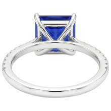 natural round sapphire 5.50ct ring side angle